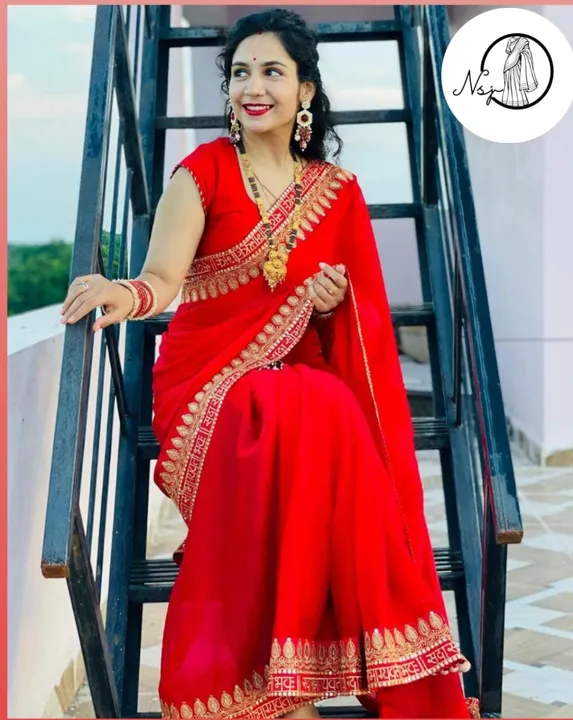 Presents special Lovly  red saree💃🏻💃🏻

🥰 *NEW Launching* 🥰



🥰Pure viscous Georgette Fabric
 uploaded by Gotapatti manufacturer on 6/1/2023
