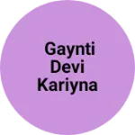 Business logo of Gaynti devi kariyna stor