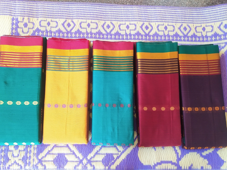 Pure cotton mecerised butta sarees uploaded by Siddhivinayak textile on 6/1/2023