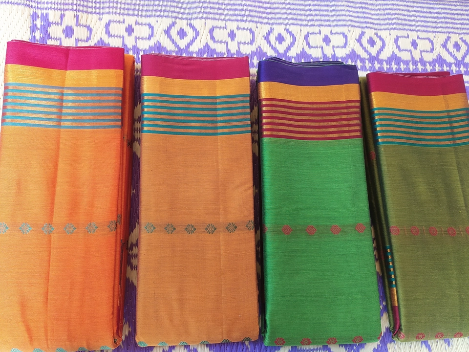 Pure cotton mecerised butta sarees uploaded by Siddhivinayak textile on 6/1/2023