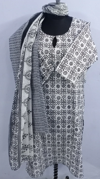 Cotton fabric Dupatta set  uploaded by R K GARMENTS on 6/1/2023