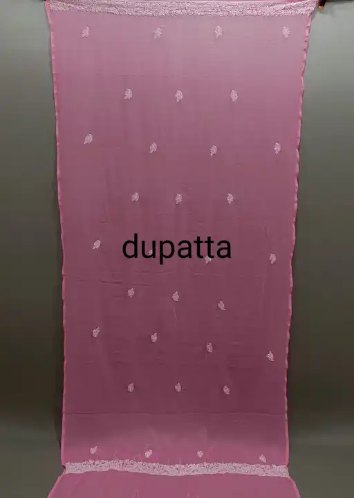 Full three piec suit material 
Fabric- georgette 
Length- 7.5 meter 
Kurti +dupatta +bottom 
With pa uploaded by DF Chicken Factory on 6/1/2023