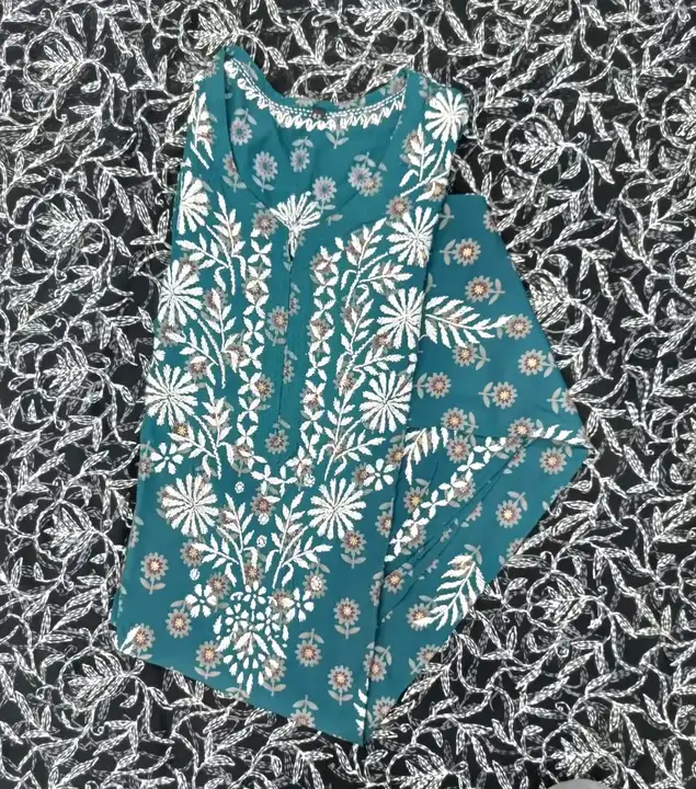 Kurti 
Fabric- marslin print
Size 38 to 46
Length- 47
Ghaas pathi work uploaded by business on 6/1/2023