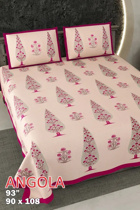 Jaypuri cotton bedsheet+2 Pillow cover  uploaded by M D handloom store on 6/1/2023