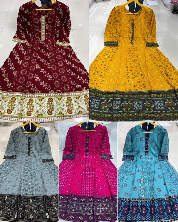 *Suhana*

_Round Flair kurti in Princess Pattern_

Fabric: 14 kg Rayon print 

*Size:*
L:40”
XL:42”
 uploaded by Divya Fashion on 6/1/2023