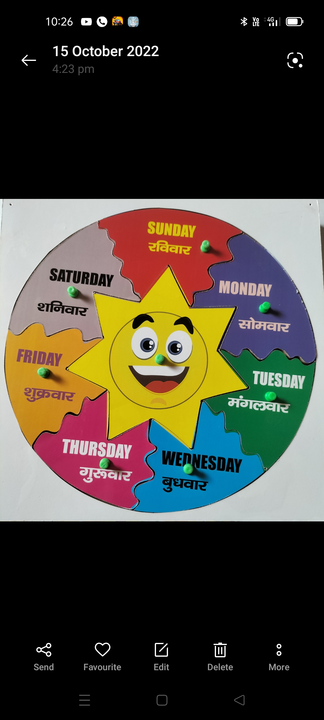 Week name wooden tray puzzle  uploaded by Mangla toys on 6/1/2023