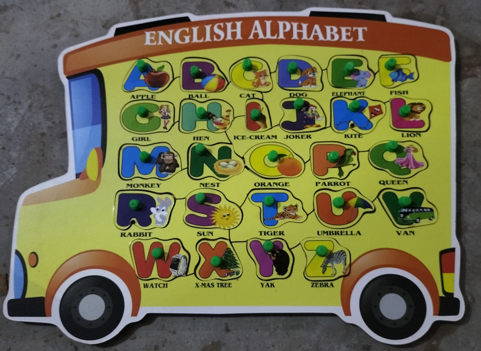 Bus alphabet picture wooden  uploaded by Mangla toys on 6/1/2023