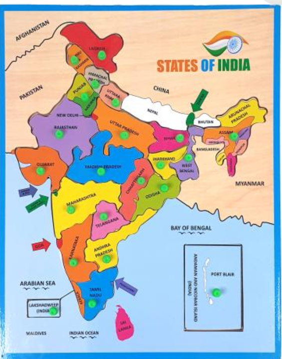 India map wooden  uploaded by Mangla toys on 6/1/2023