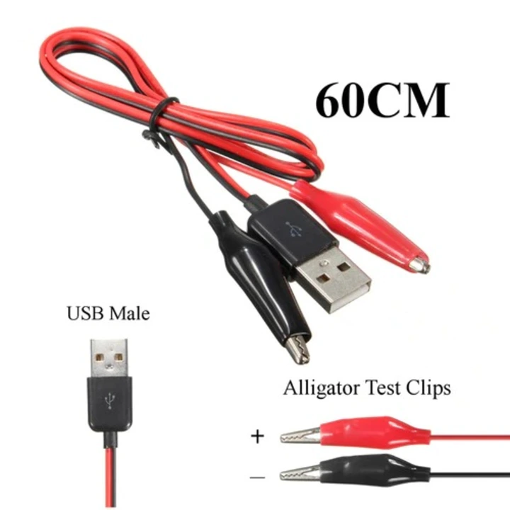 Usb alligator red balck clip60 cm uploaded by business on 6/1/2023