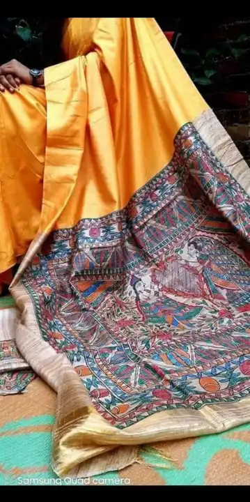 🌿🌿pure tussar ghichha  Satpal madhubani hand paint silk saree
🌿🌿Hand paint saree
🌿🌿 Handloom  uploaded by business on 6/1/2023