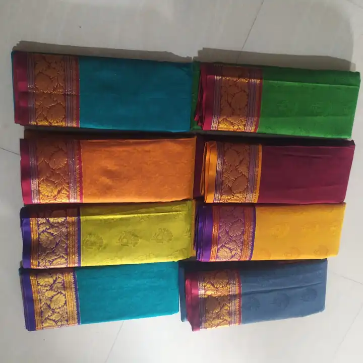 Pure cotton jacquard sarees  uploaded by Siddhivinayak textile on 6/1/2023