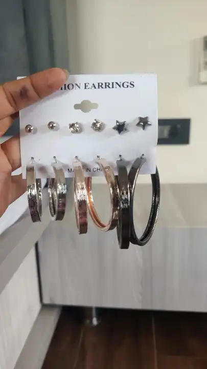 Hoops card 6 earrings pack uploaded by Sb designs on 6/1/2023