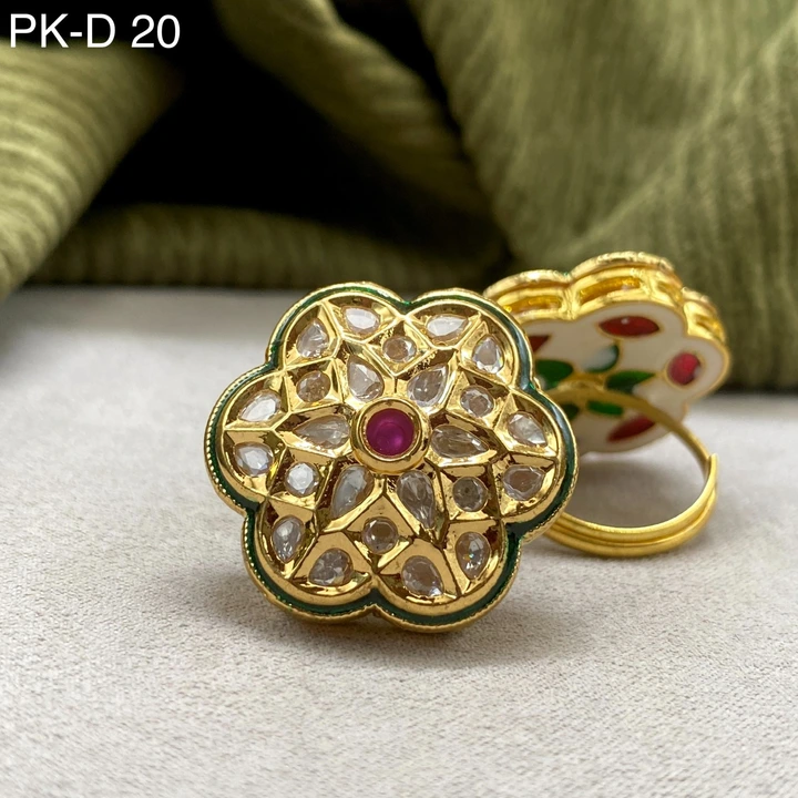 Premium quality Kundan finger ring adjustable  uploaded by Sb designs on 6/1/2023