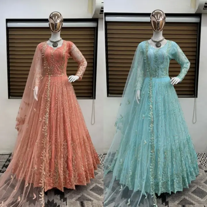 *nsr-713*
*New Colours* 

👉👗💥*Launching New Đěsigner Party Wear Look Gown With Heavy 3mm Embroide uploaded by A2z collection on 6/1/2023