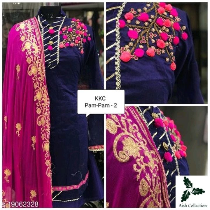 Gracefully Embroidered dress material uploaded by Aish Nawaz Collection  on 3/12/2021