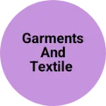 Business logo of Garments and textile