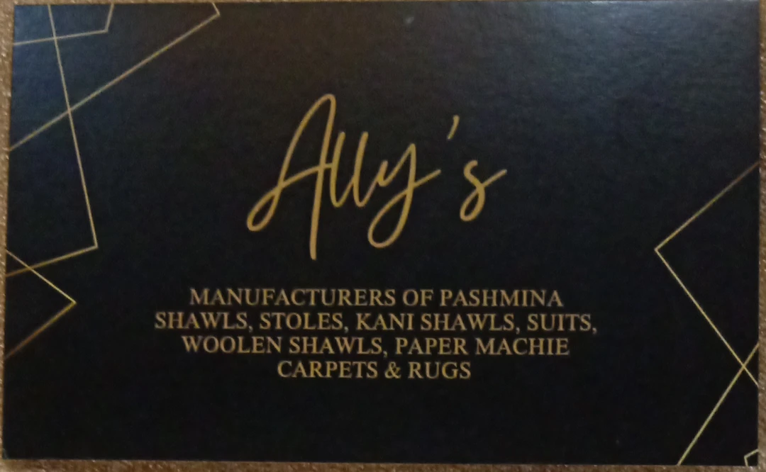 Visiting card store images of Ally's