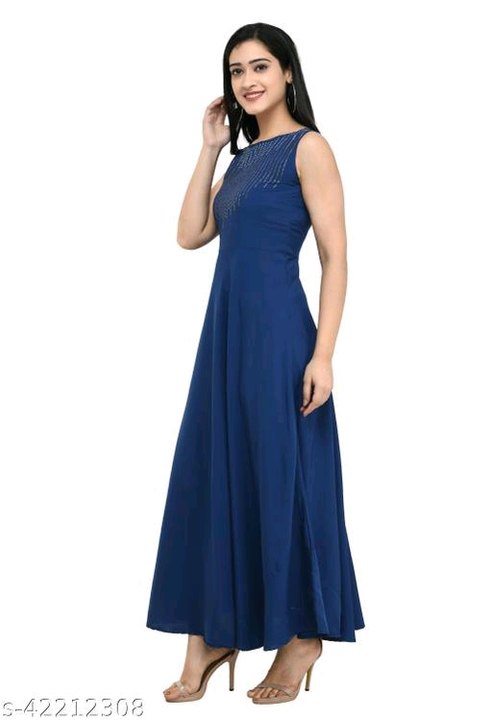 Post image Catalog Name:*Classic Retro Women Gowns*
Rs 370
Fabric: Crepe
Sleeve Length: Product Dependent
Pattern: Product Dependent
Net Quantity (N): 1
Sizes:
S (Bust Size: 36 in, Length Size: 51 in, Waist Size: 30 in, Hip Size: 32 in) 
M (Bust Size: 38 in, Length Size: 51 in, Waist Size: 32 in, Hip Size: 34 in) 
L (Bust Size: 40 in, Length Size: 51 in, Waist Size: 34 in, Hip Size: 36 in) 
XL (Bust Size: 42 in, Length Size: 52 in, Waist Size: 36 in, Hip Size: 38 in) 
XXL (Bust Size: 44 in, Length Size: 52 in, Waist Size: 38 in, Hip Size: 40 in) 

Dispatch: 2 Days

*Proof of Safe Delivery! Click to know on Safety Standards of Delivery Partners- https://ltl.sh/y_nZrAV3