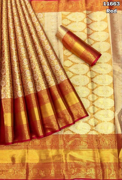 Kanjivaram pattu silk saree  uploaded by VARDHAK COLLECTION  on 6/1/2023