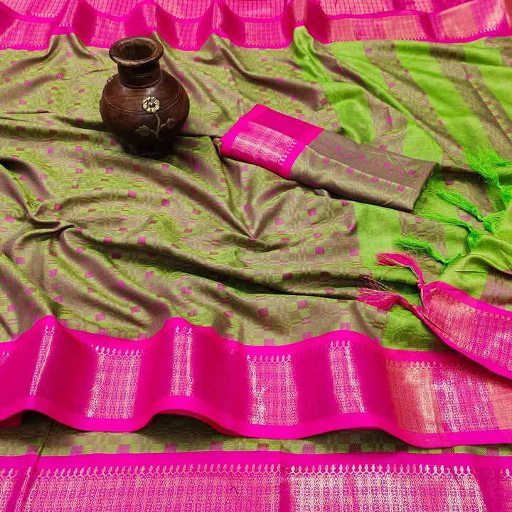 Soft cotton jacquard saree uploaded by VARDHAK COLLECTION  on 6/1/2023