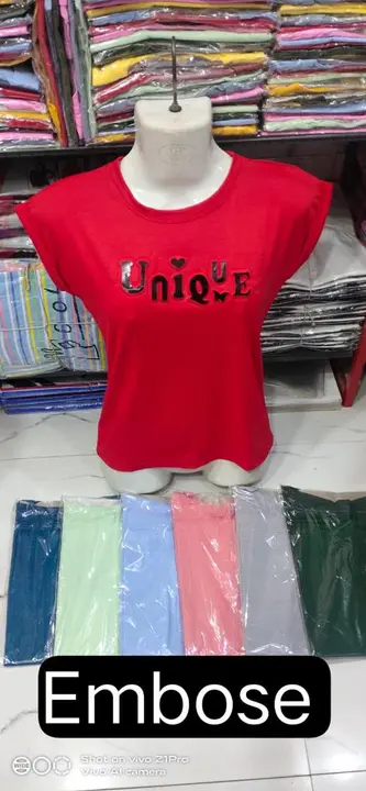 Women Stretchable Slub Cotton T-shirts  uploaded by HAAJRA Garments on 6/1/2023