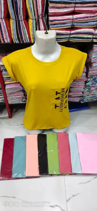 Women Stretchable Slub Cotton T-shirts  uploaded by HAAJRA Garments on 6/1/2023