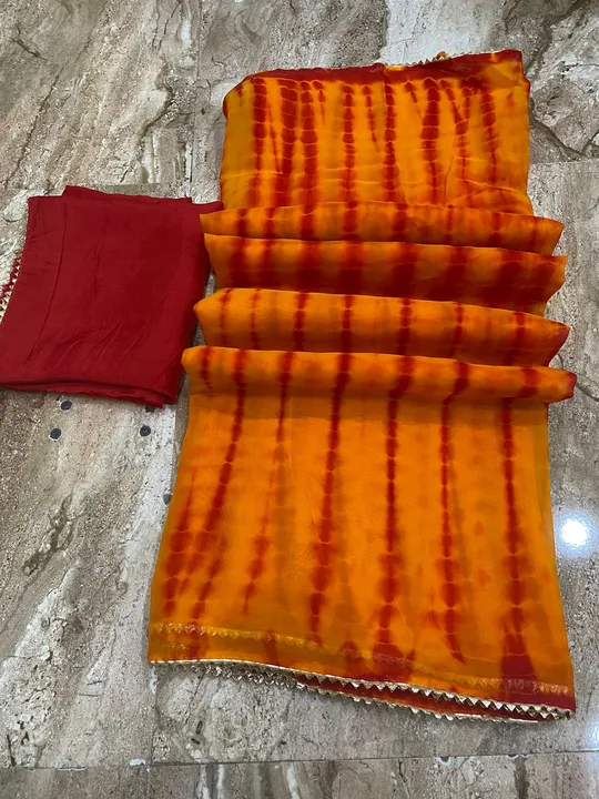 🌷🌷🌷🌷🌷🌷🌷🌷🌷

👉pure soft Orgenja fabric 

👉fancy colours 

👉upada silk baluse 

👉fabric pu uploaded by Gotapatti manufacturer on 6/2/2023