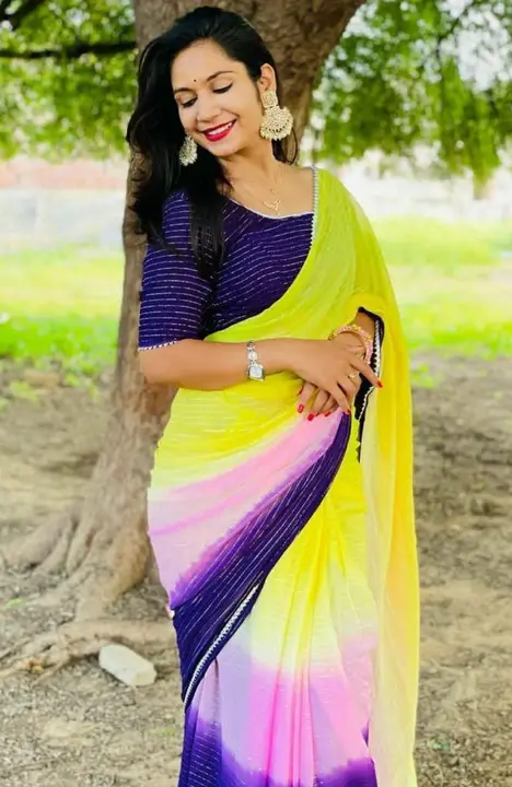 🌿new lounching 🌿
Party wear super design 

👌👌👌👌👌👌👌👌👌
Best quality fabric 
Saree length  uploaded by Gotapatti manufacturer on 6/2/2023