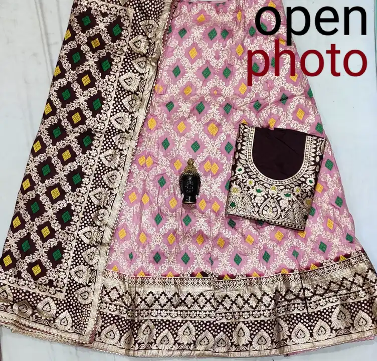 *Beautiful Lahenga*

*Pure  Banarasi Dolo silk langha & jari wark   & Jaipuri dai    dupatta pur Dol uploaded by Gotapatti manufacturer on 6/2/2023
