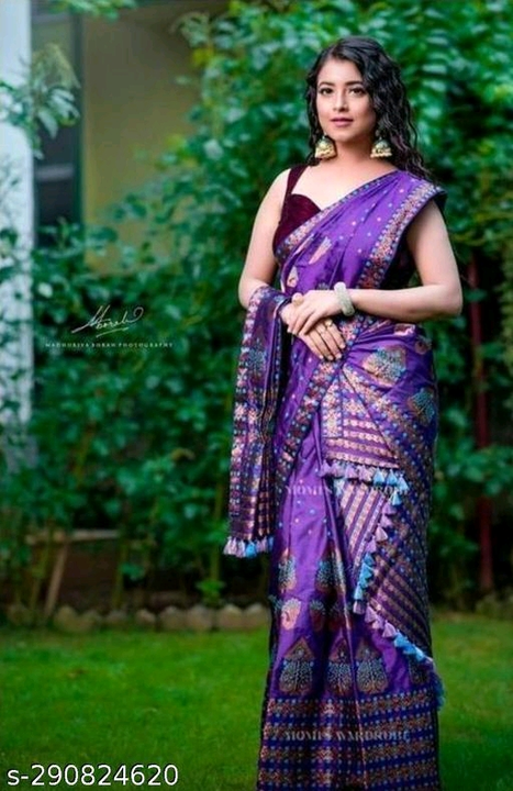 Catalog Name:*Myra Pretty Sarees*
Saree Fabric: Poly Silk uploaded by business on 6/2/2023