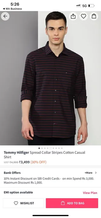 Original Tommy Hilfiger shirt  uploaded by Rudransh enterprises on 6/2/2023