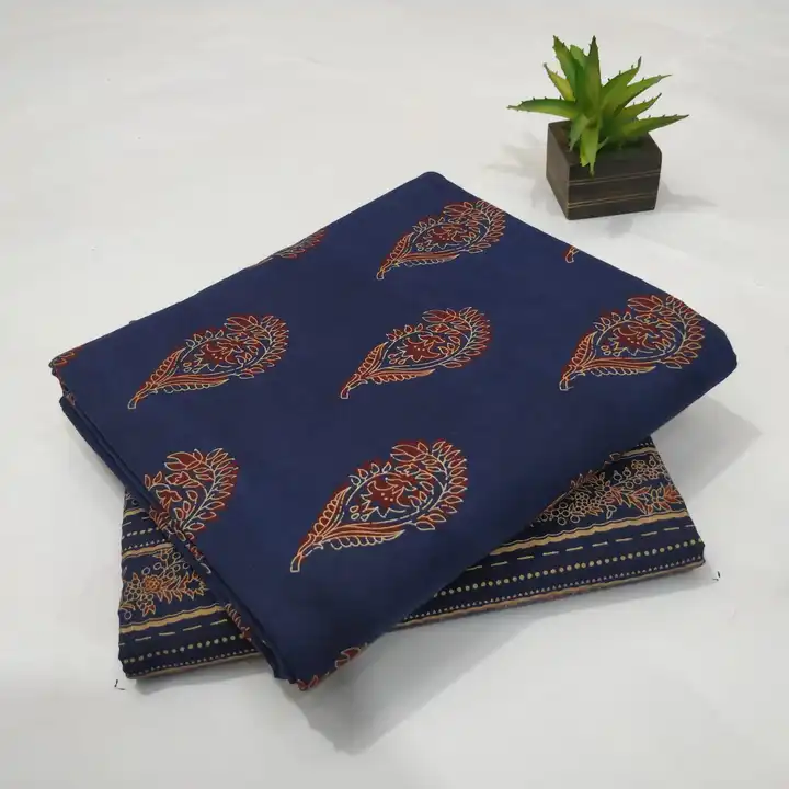 Bagru Hand block printed pure cotton dress materials. uploaded by The print house  on 6/2/2023