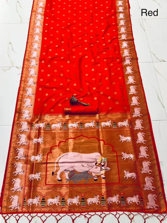 Super hit
Pure silk sarees

FABRIC:-PURE SOFT KANCHIVRAM  PETHANI SILK
ORIGINAL PURE COOPAR ZARI COW uploaded by Divya Fashion on 6/2/2023