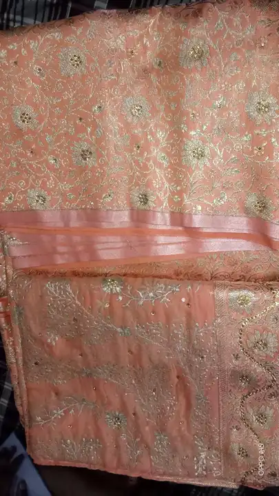 BANARASi gharara stone wark warry butiful design and colour super best fabric 👍 uploaded by AAMINA SAREES on 6/2/2023