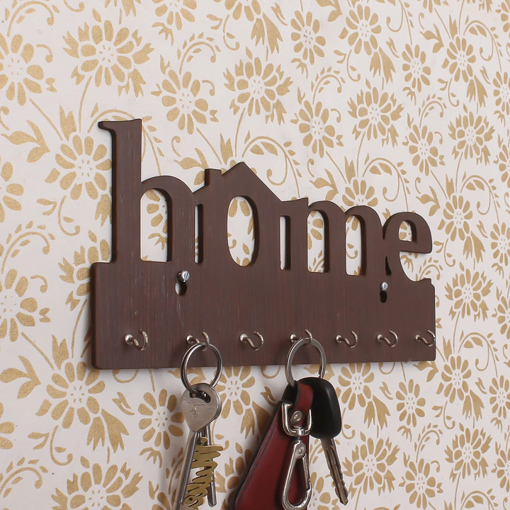 🏡🏡SKU =  DFWKH51356
Home Theme Brown Wooden Key Holder with 7 Hooks
 uploaded by Home decor on 6/2/2023
