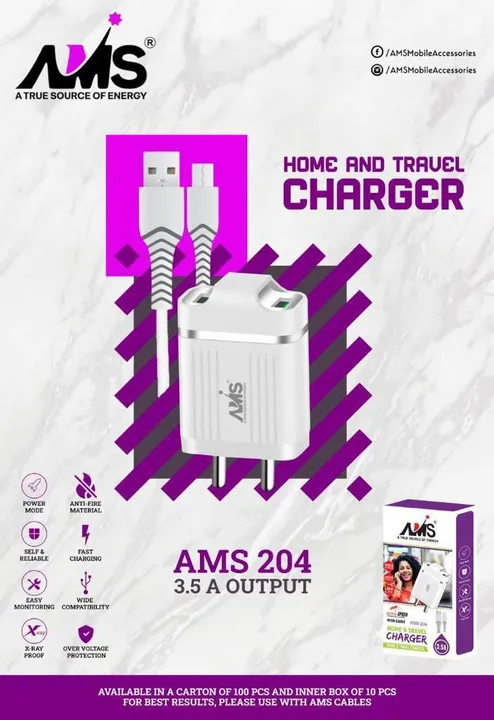 AMS 204 / 3.5A charger with 1year warranty  uploaded by business on 6/2/2023