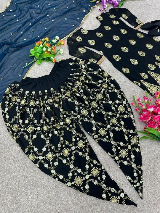 💥 *Launching New Designer Party Wear Look Top ,Dhoti Salwar And Dupatta*👌

*Nsr-743*

🧵 *Fabric D uploaded by Fashion Textile  on 6/2/2023