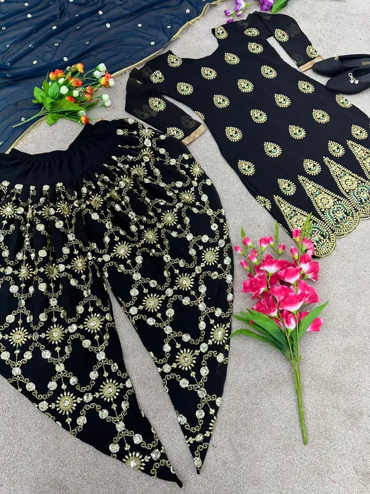 💥 *Launching New Designer Party Wear Look Top ,Dhoti Salwar And Dupatta*👌

*Nsr-743*

🧵 *Fabric D uploaded by Fashion Textile  on 6/2/2023