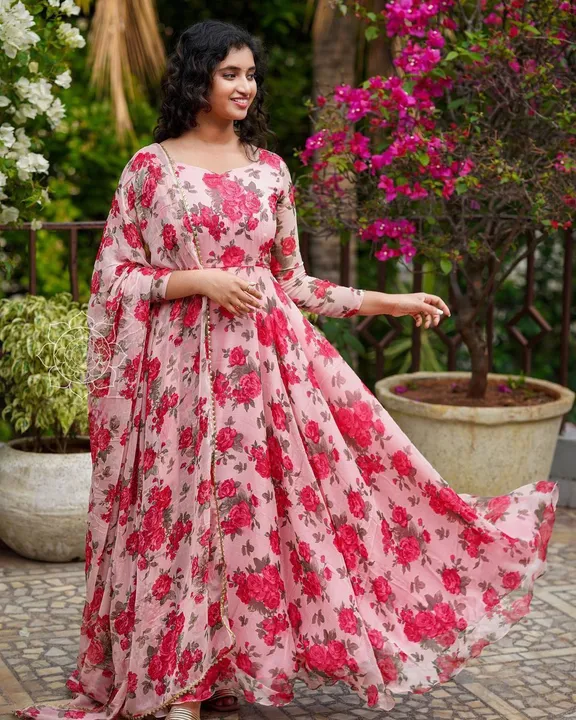 Fox Georgette maxi dress  uploaded by Siddhi vinayak trendz on 6/2/2023