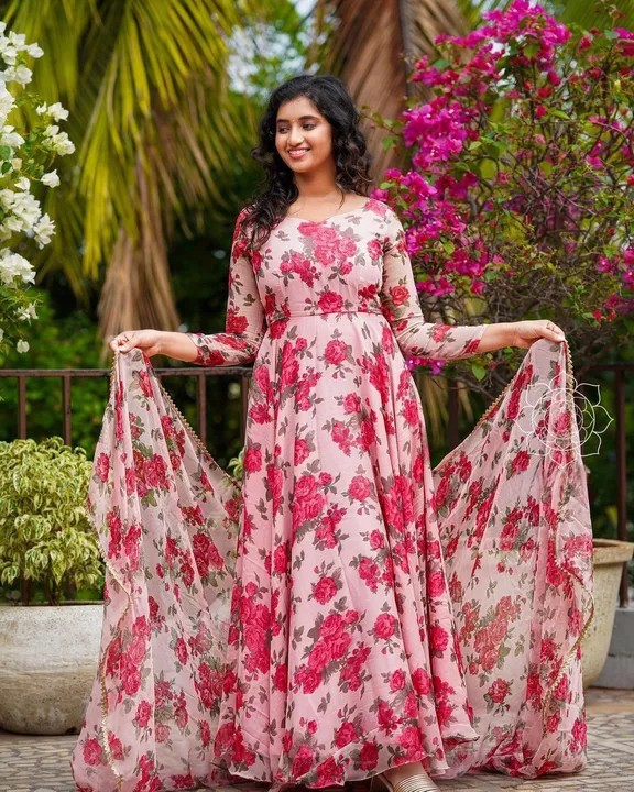 Fox Georgette maxi dress  uploaded by Siddhi vinayak trendz on 6/2/2023