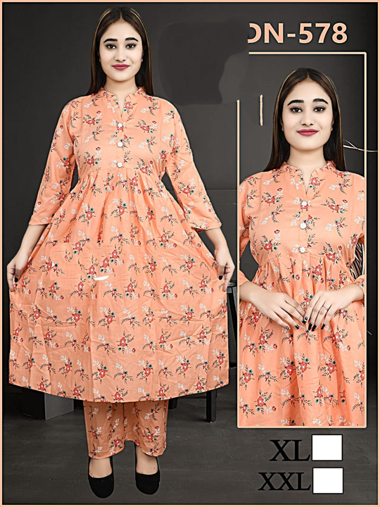 Kurti with bottom  uploaded by akks international on 6/2/2023