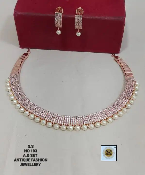 American daimand rose gold nacklace set  uploaded by business on 6/2/2023