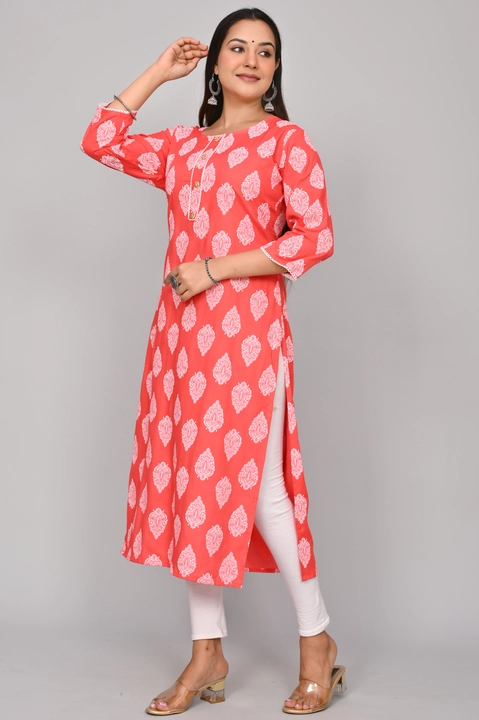 Women Printed Viscose Rayon A-line Kurta  (White) uploaded by VS Creation on 6/2/2023