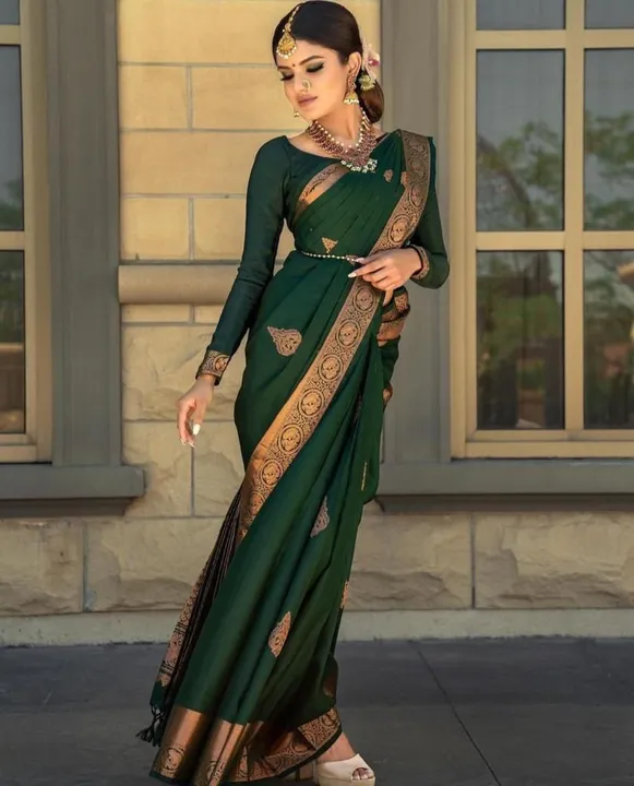 Post image *KP-129*

*FABRIC : SOFT LICHI SILK CLOTH.*

*DESIGN : BEAUTIFUL RICH PALLU &amp; JACQUARD WORK ON ALL OVER THE SAREE.*

*BLOUSE : RUNNING EXCLUSIVE JACQUARD BORDER.*

     ➡️ *100% BEST QUALITY* ⬅️

👌 *Once Give Opportunity , Coustomer Satisfaction Is Our Goal*