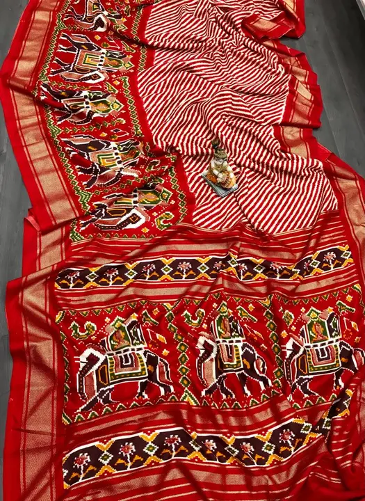 Foil Print Pashima Silk Saree  uploaded by L & S GOODS CO on 6/2/2023