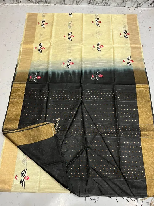 Embroidery work saree  uploaded by Weavers gallery on 6/2/2023