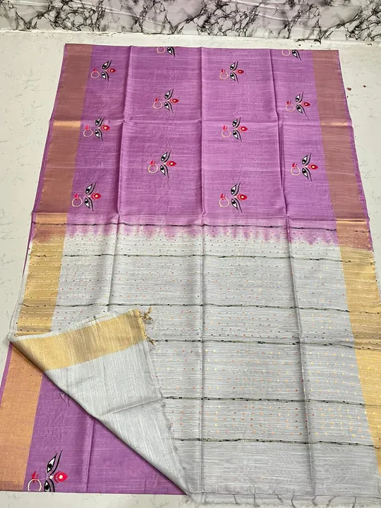 Embroidery work saree  uploaded by Weavers gallery on 6/2/2023