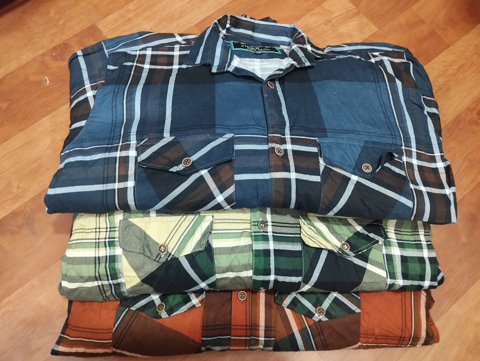 Lafer twill check Double pocket  uploaded by First man shirts manufacturing & wholesaler on 6/2/2023