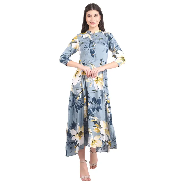 Rayon Long Dress uploaded by POSSE TRADE PVT LTD on 6/2/2023