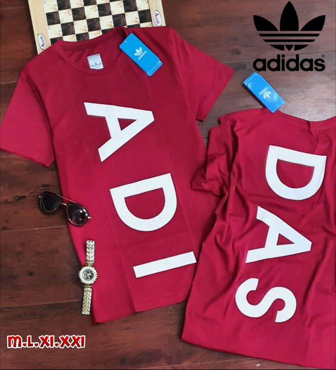 *ADIDAS*

👉 Very Fine Quality Lycra Tshirts for Men
👉 Beautiful Design Printing

.Fabric - Pc Lycr uploaded by Wedding collection on 6/2/2023